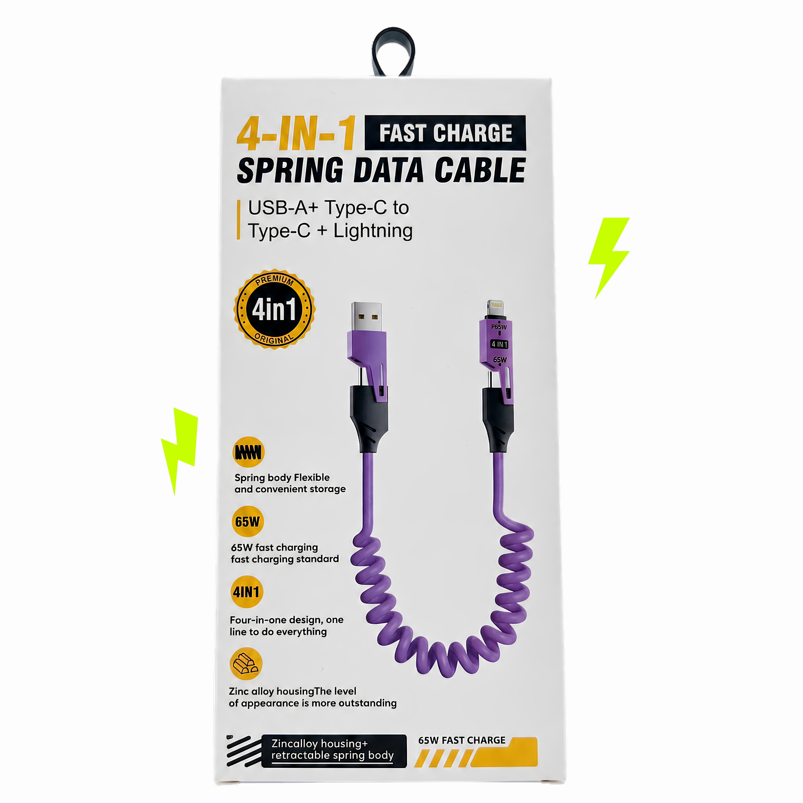 4-in-1 Spring Data Cable